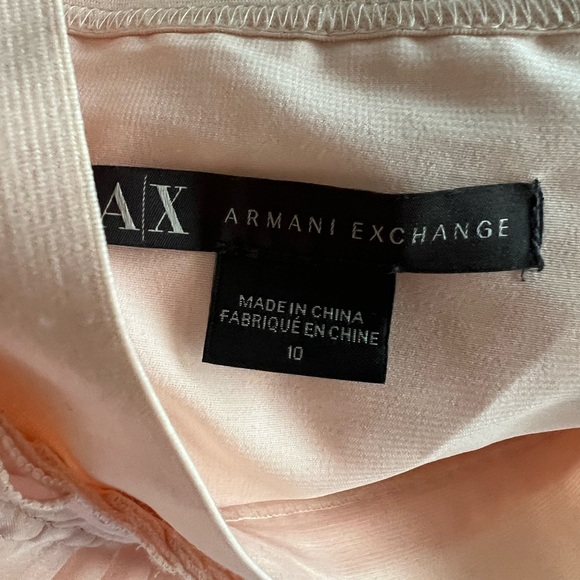 Armani Exchange Ballet Pink Pleated A-Line Skirt with Elastic Waist - Picture 4 of 8